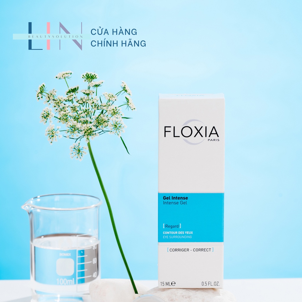 FLOXIA INTENSE GEL - dưỡng da vùng xung quanh mắt, giúp làm giảm bọng mắt, mờ quầng thâm và làm giảm nếp nhăn.
