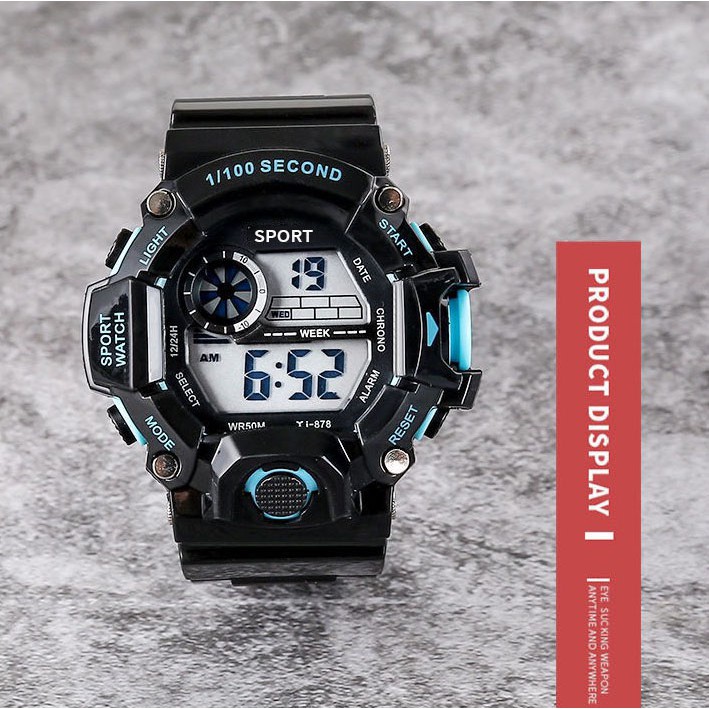 Đồng hồ điện tử nam nữ Sport S042Z kiểu mới, phong cách ca tính, full chức năng