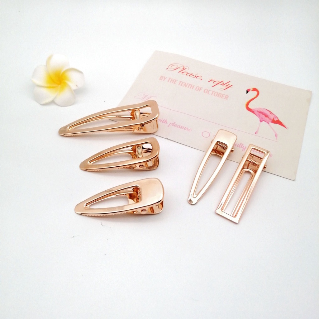 Kẹp tóc bằng kim loại nhiều kiểu dáng thời trang phong cấch Hàn Quốc siêu dễ thương