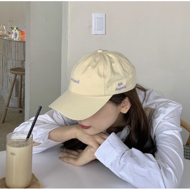 Nón kết lưỡi trai thêu chữ Unisex, Nón lưỡi trai phong cách Ulzzang