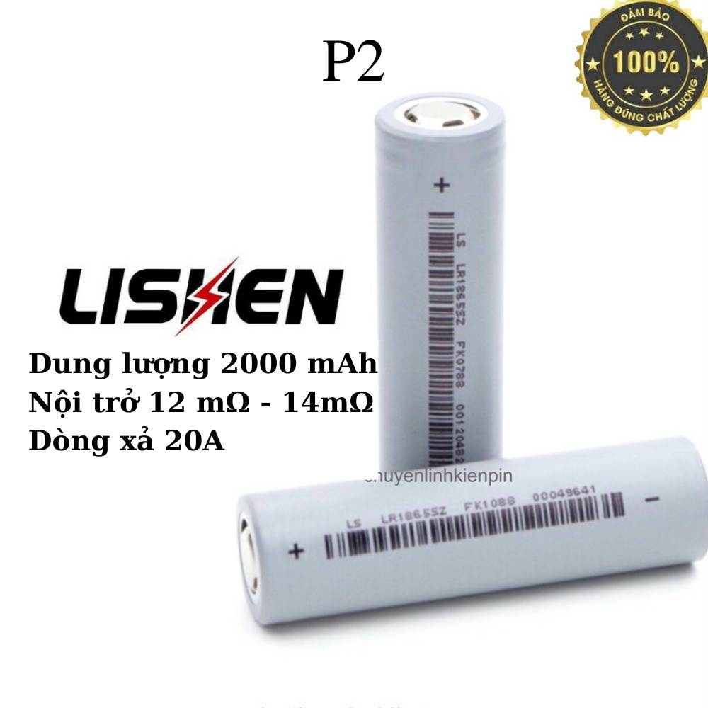 Pin 18650 Lishen Xám 2000 mah 10C -20A  xả cao máy công cụ - P2
