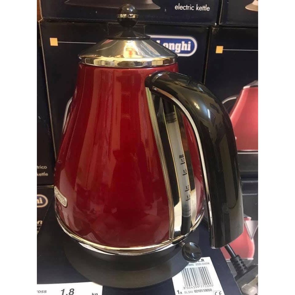 ẤM SIÊU TỐC DELONGHI VINTAGE RETRO màu ĐỎ đắt nhất - Hàng Đức