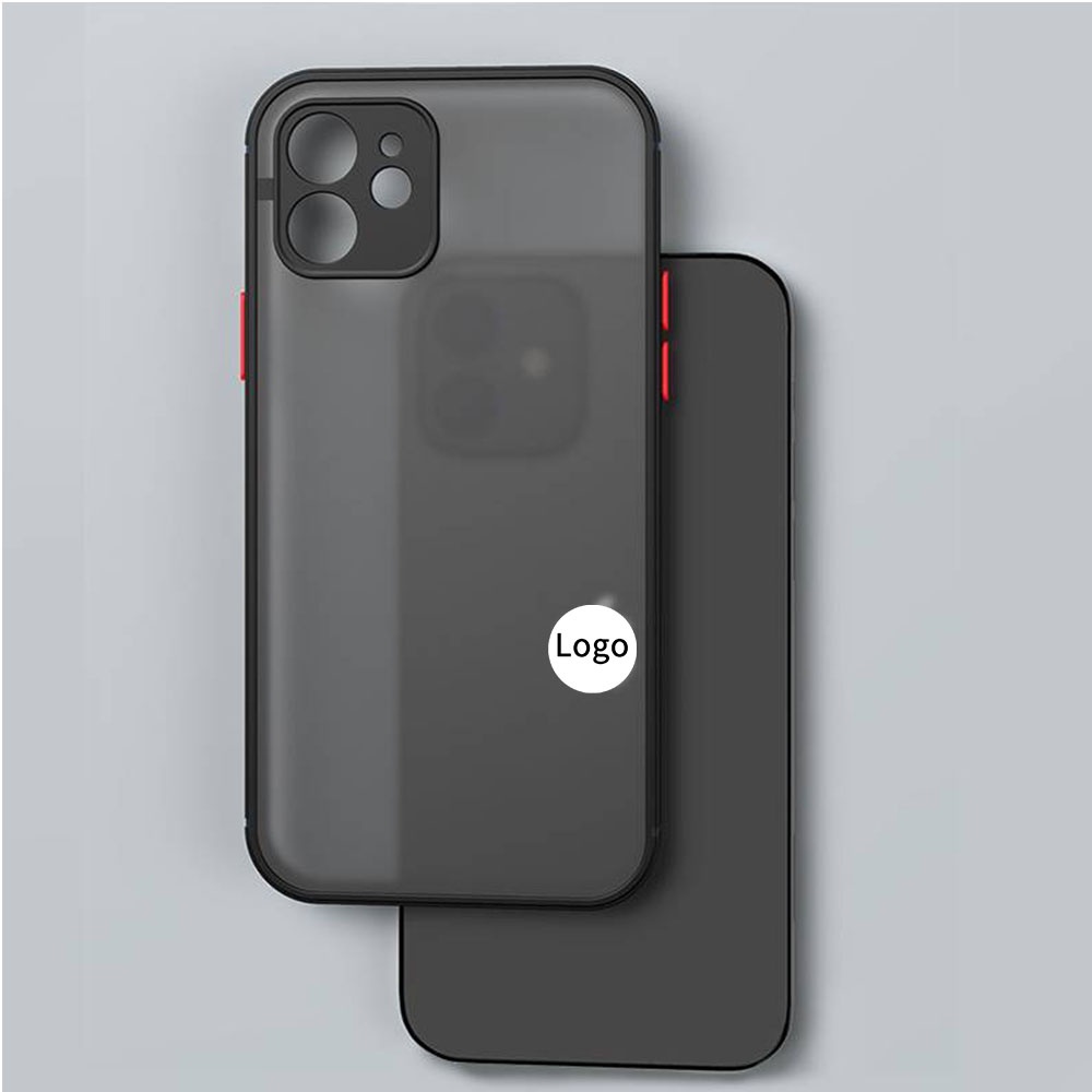 Ốp điện thoại nhám màu trong chống va đập bảo vệ camera cho Iphone 11 Pro Max 12 Mini