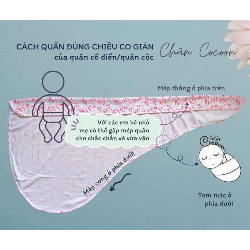 [XẢ KHO] QUẤN CHŨN COCOON GIẢM GIẬT MÌNH Ở TRẺ SƠ SINH, VẢI QUẤN GIÚP BÉ NGỦ NGON GIẤC