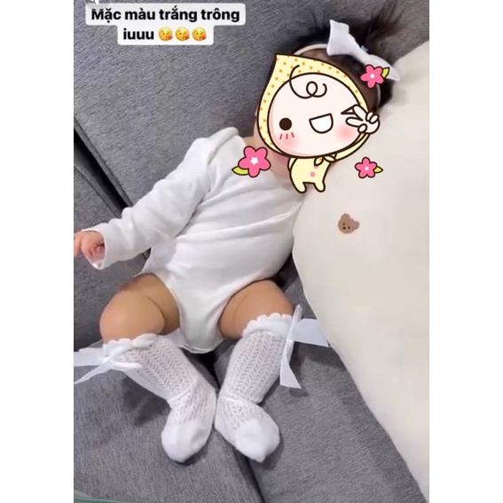 Body chip trắng dài tay geogre, carter 100% cotton