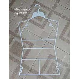 Móc nhựa Bộ người lớn (10 Cái) - 2 màu-đen-trắng [FREE SHIP-RẺ]  nhựa dày-dẻo xài bền-hàng đẹp
