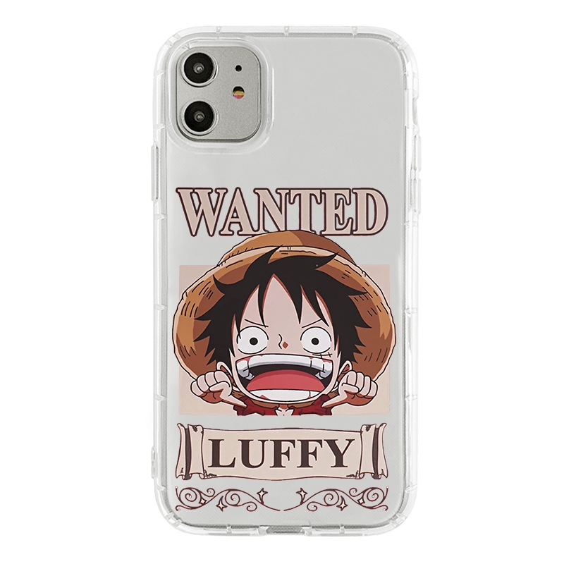 One Piece Wanted Luffy Shockproof Transparent Soft Casing Iphone 12/12Pro 12Promax 12Mini 11 11proMax SE 2020 6 6s 7 8 6plus 7plus 8plus X XS XR Xsmax