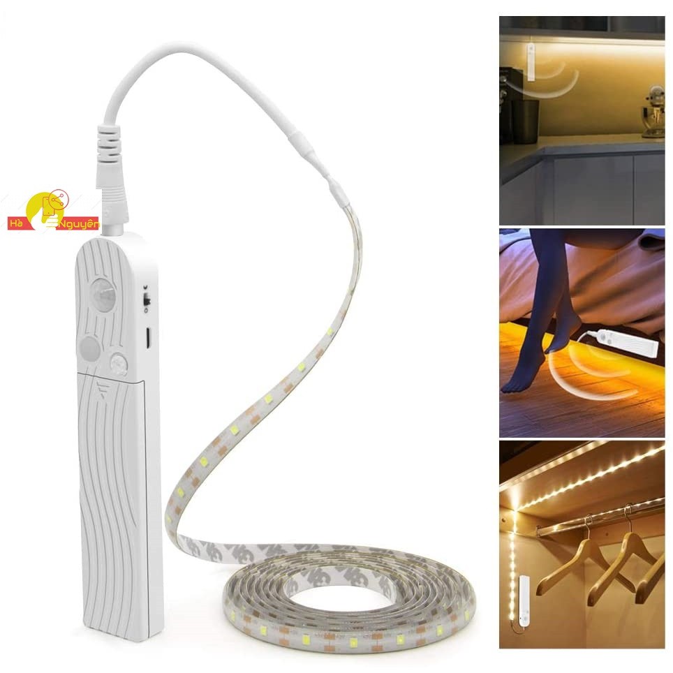 Đèn Led dây cảm ứng tự động sáng khi có người di chuyển ,tiện lợi dễ dàng lắp đặt ở nhiều vị trí trong nhà.