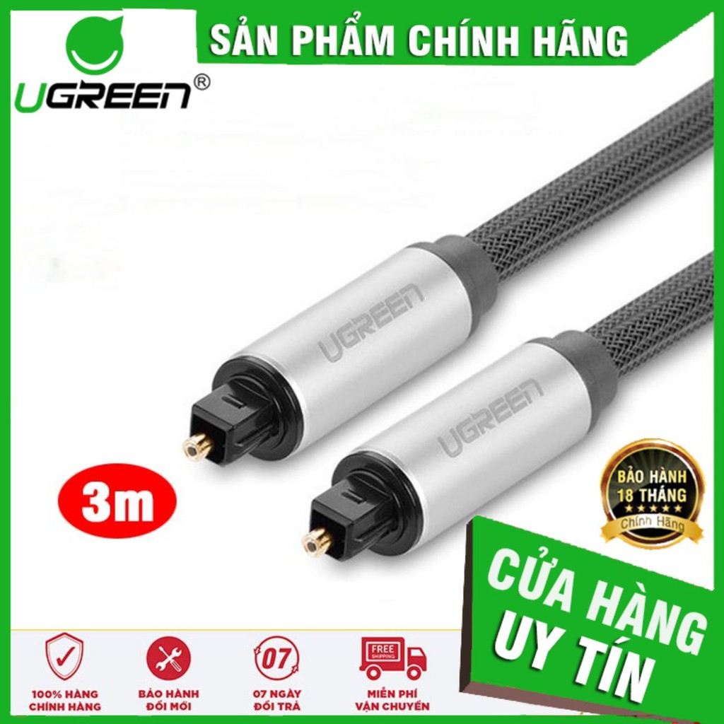 Ugreen 10541 - Cáp audio quang dài 3M (Toslink, Optical) vỏ nhôm cao cấp ✔HÀNG CHÍNH HÃNG ✔ [Ugreen_