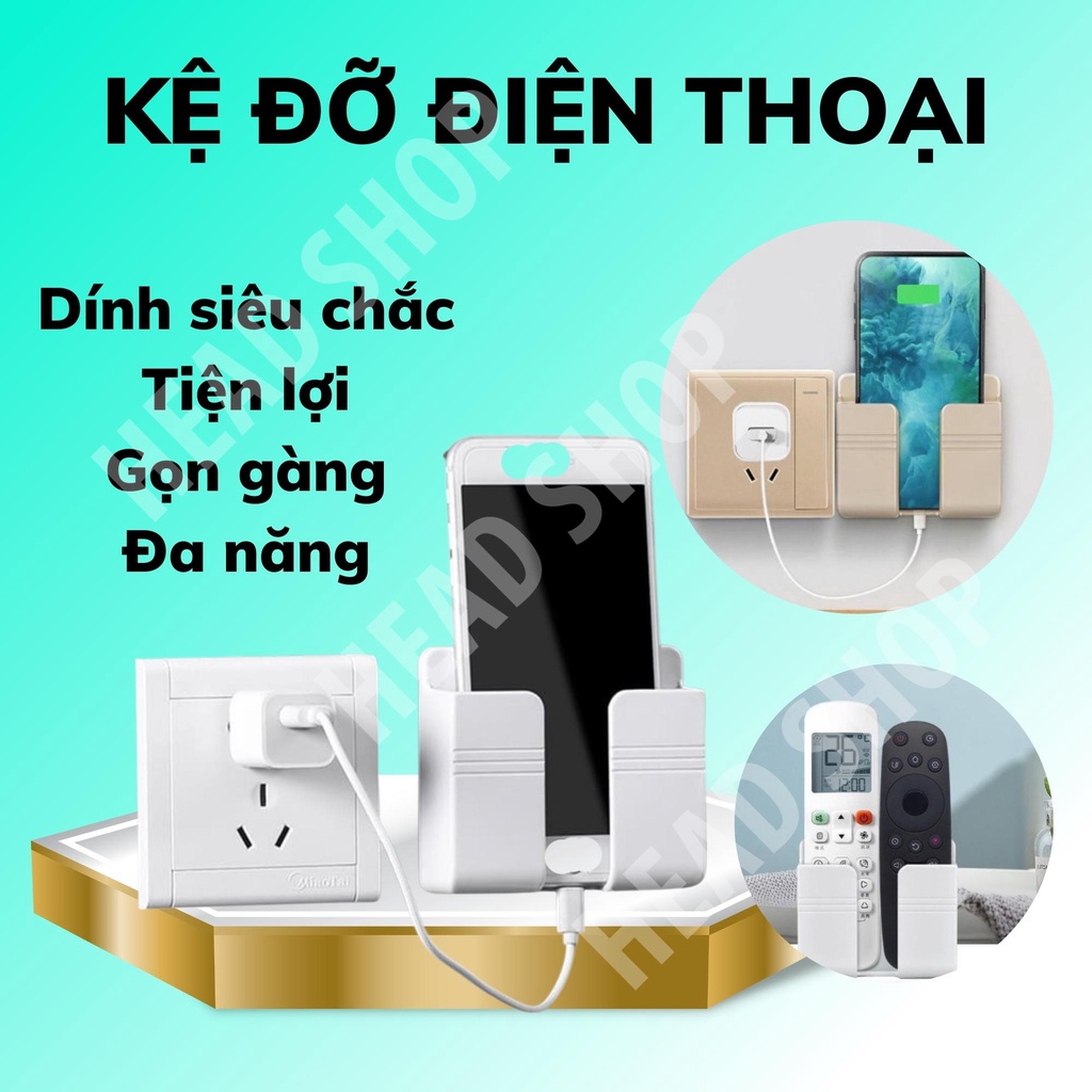 Giá đỡ để điện thoại, Remote Dán Tường Tiện Lợi sang Trọng GDT01 HEAD SHOP