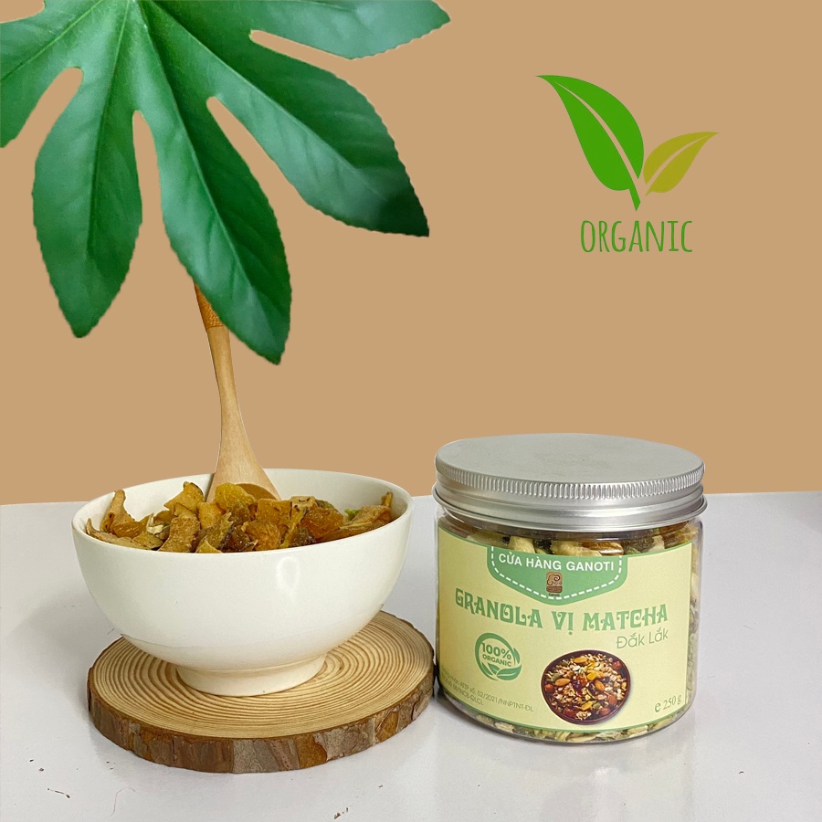 Hạt dinh dưỡng granola, các loại hạt dinh dưỡng GANOTI vị matcha mix 90% 7 loại hạt