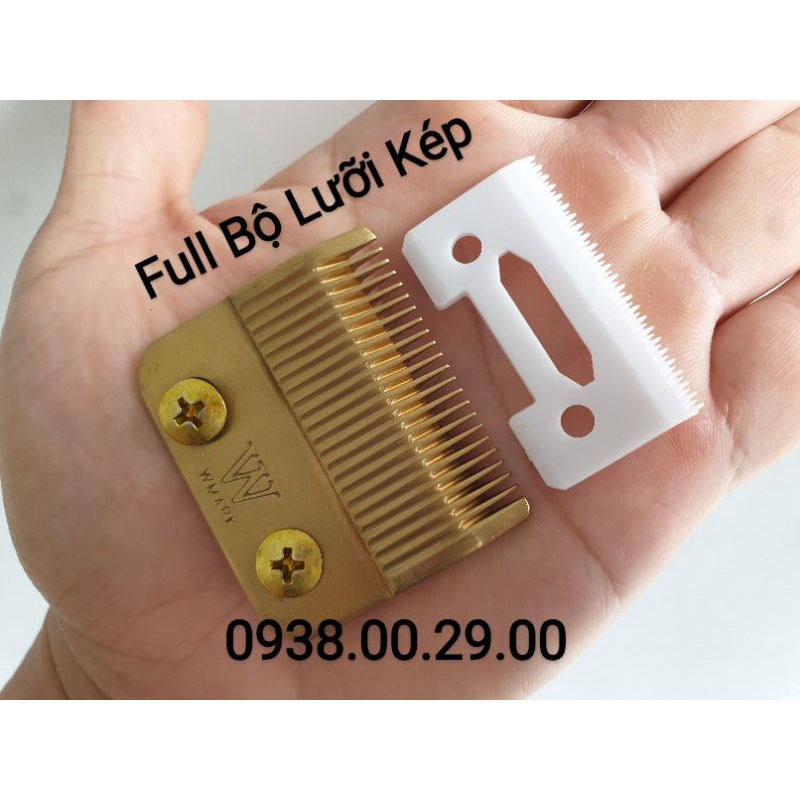 Lưỡi Kép Tông Đơ Cắt Tóc Kemei, Jame. Bộ Lưỡi Sứ Kép WMark Gold Cắt Bén Thay Thế Cho Tông Đơ.