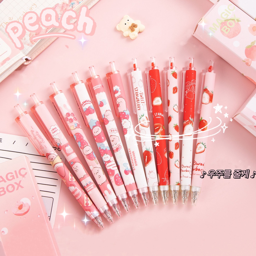 Hộp Bút Mực Gel Họa Tiết Hoạt Hình Dễ Thương Cho Học Sinh