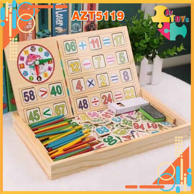 XẢ KHO + NowShip] Hộp Que Tính Montessori Học Toán Nhanh Bằng Gỗ Cho Bé - AZT5119