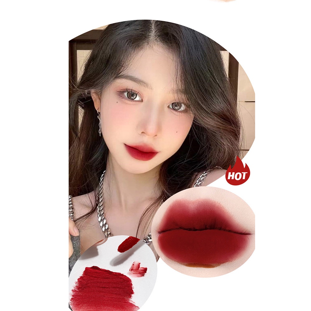 XIXI Son Môi Nhung Lì Hiệu Qibest Cho Màu Lì Lâu Trôi Kháng Nước Với 10 Kiểu Màu Tùy Chọn