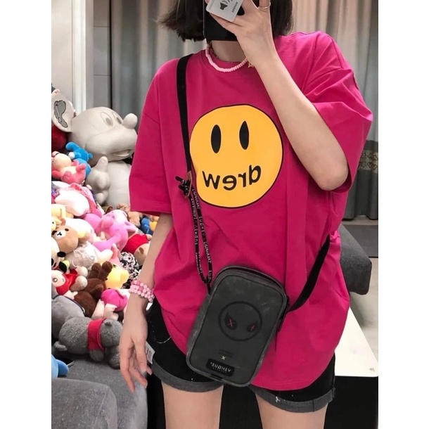 Áo thun DREW HOUSE Justin Bieber siêu cấp chuẩn form âu, Áo tee DREW mặt cười Matlux cotton oversiz