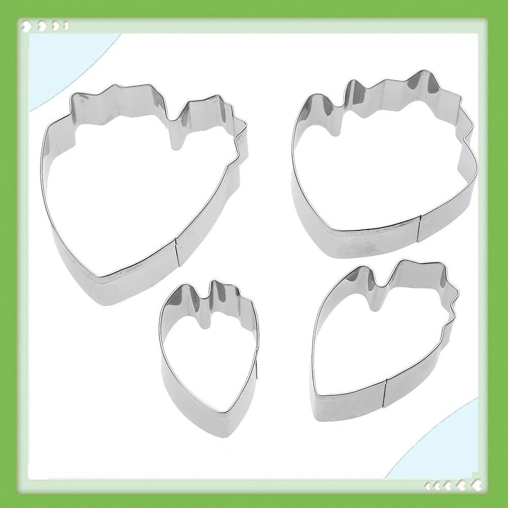 Set 4 Khuôn Cắt Tạo Hình Cánh Hoa Mẫu Đơn Trang Trí Bánh Tiện Dụng
