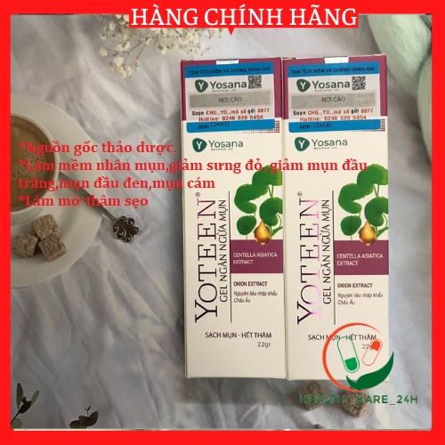 Gel ngừa mụn trứng cá Yoteen cho tất các loại mụn và thâm mụn