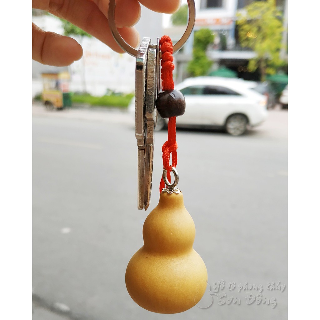 Móc khóa cute hồ lô phong thủy may mắn chiều tài lộc, quà tặng phong thủy quả hồ lô thật tự nhiên Sơn Đông