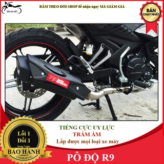 [ẢNH THẬT] Pô R9, pô độ tiếng cực trầm ấm lắp được cho mọi loại xe có 2 màu đen và trắng (GIÁ TRÊN CHƯA BAO GỒM CỔ PÔ)