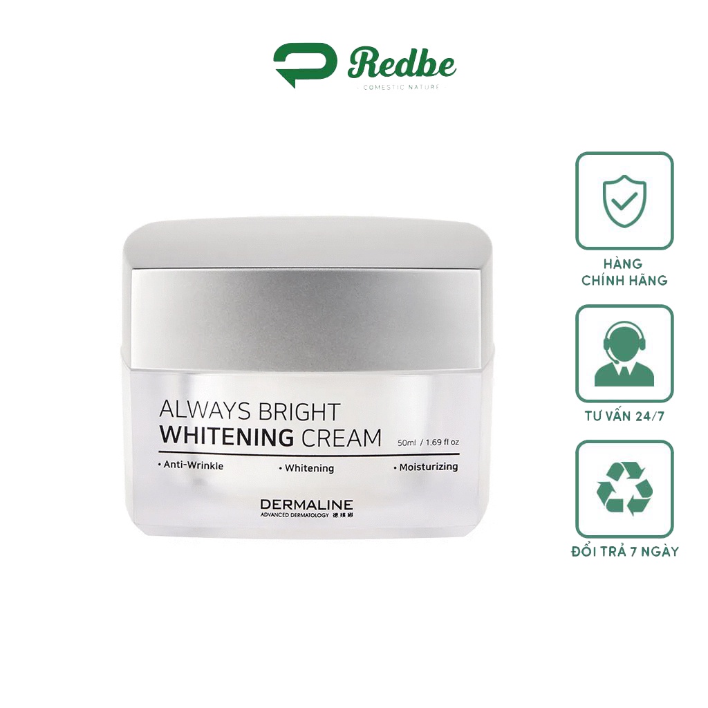 Kem dưỡng trắng da Always Bright Whitening Cream DERMALINE 50ml