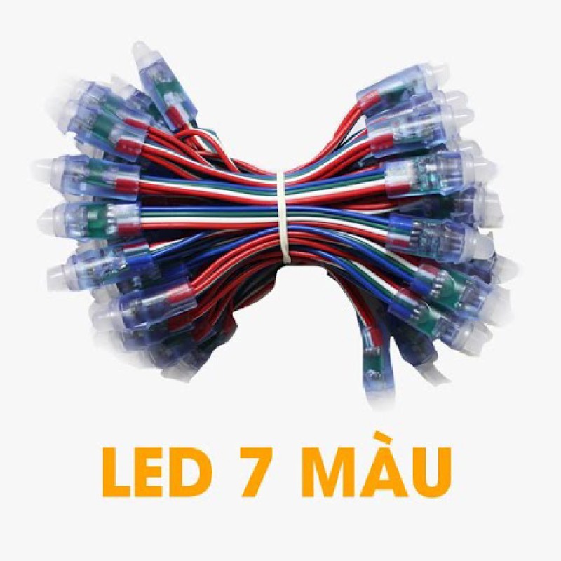LED Đúc F8 đế 12 - 7 MÀU