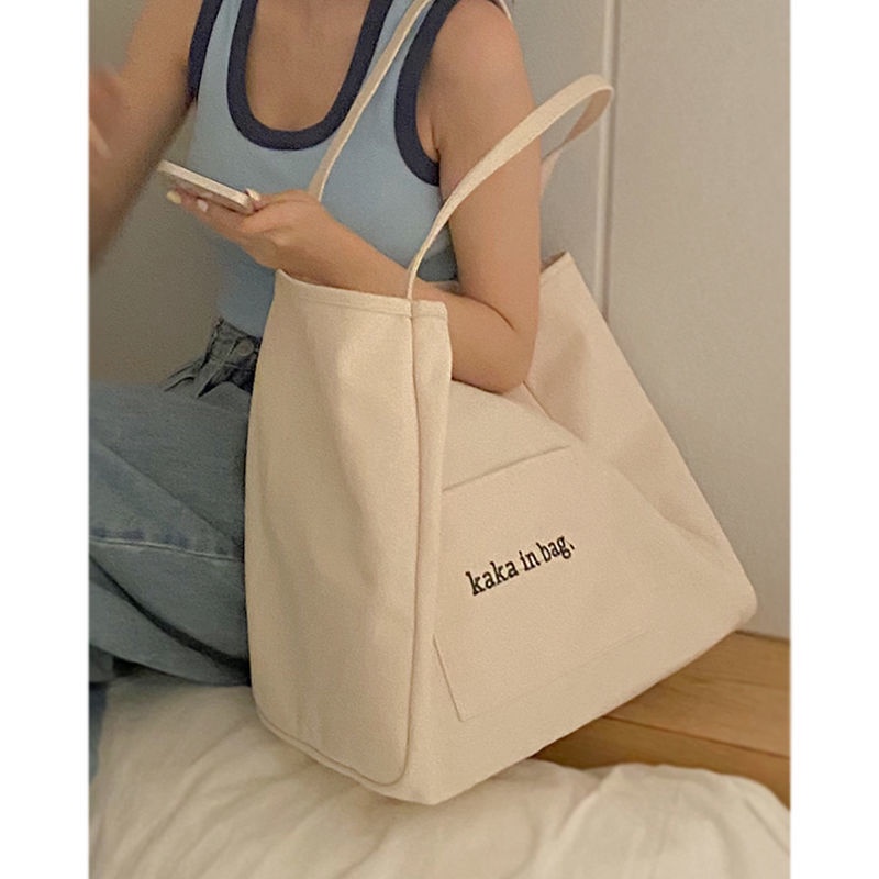 Túi xách Canvas cỡ lớn thời trang mùa hè cho nữ