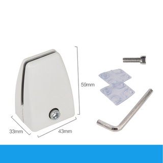 Kẹp vách ngăn trắng - 1 cái - kẹp kính mặt bàn
