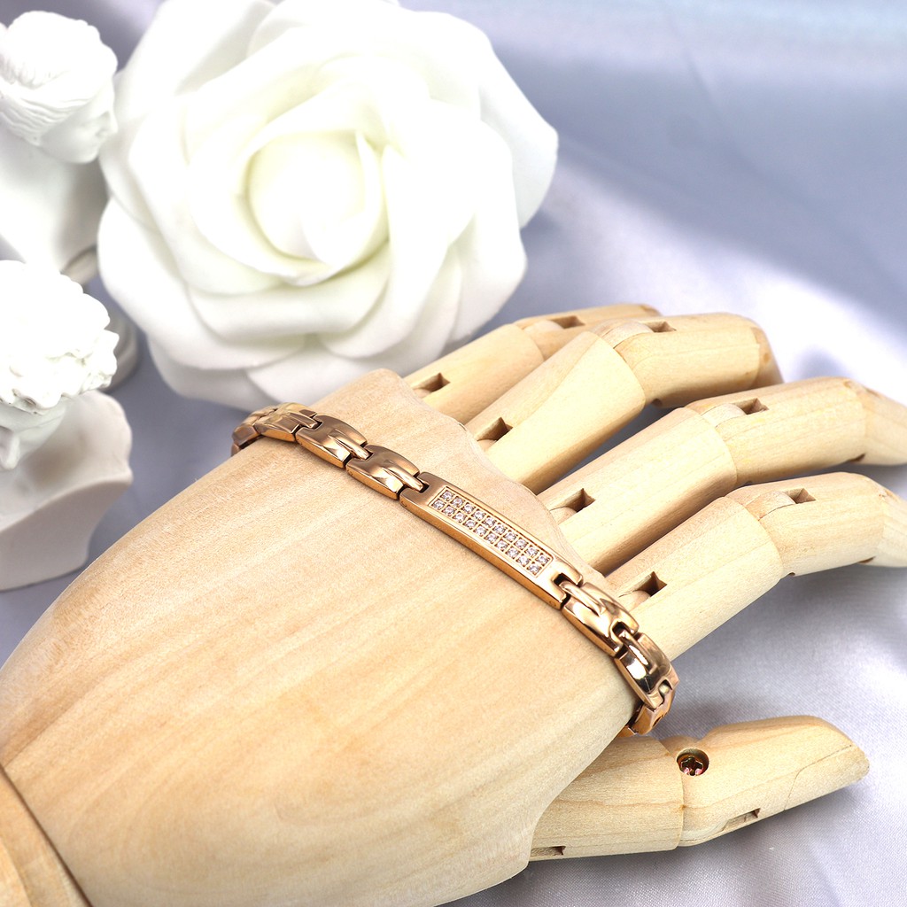 Vòng tay điều hòa huyết áp Rakii Nhật Bản ,Vòng đeo tay thời trang Germanium Hematite Zircon tinh khiết