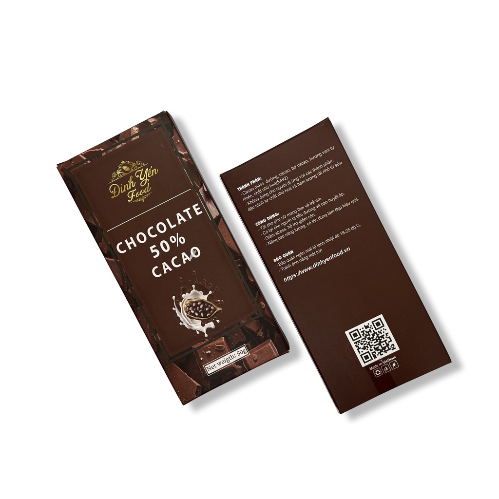 Socola Mix 50% Cacao DinhYen 50g đồ ăn vặt siêu ngon giá rẻ