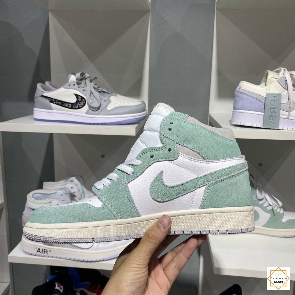 Giày Thể Thao Air Jordan 1 Retro High Turbo Green Xanh Ngọc Nhạt Cổ Cao Clever Man Store