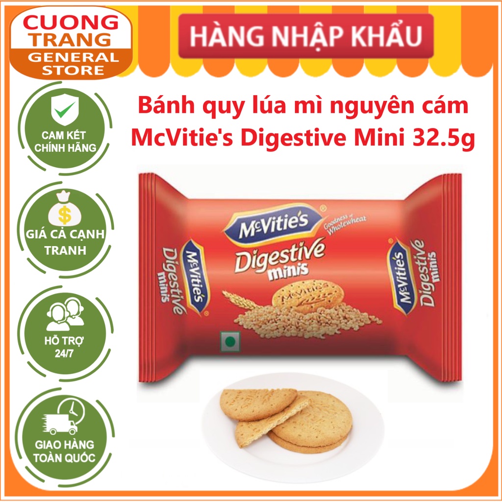 Bánh quy lúa mì nguyên cám McVitie's Digestive Mini 32.5g