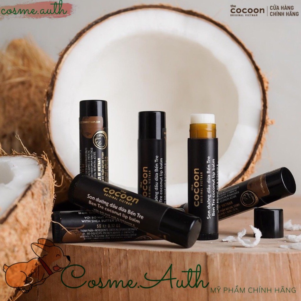 Son Dưỡng Dầu Dừa Bến Trê Cocoon Ben Tre Coconut Lip Balm 5g | BigBuy360 - bigbuy360.vn