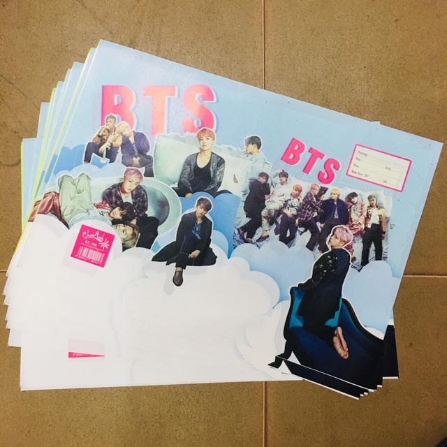 Combo 10- 30 tờ bọc vở BTS bao vở kpop bts nhiều mẫu