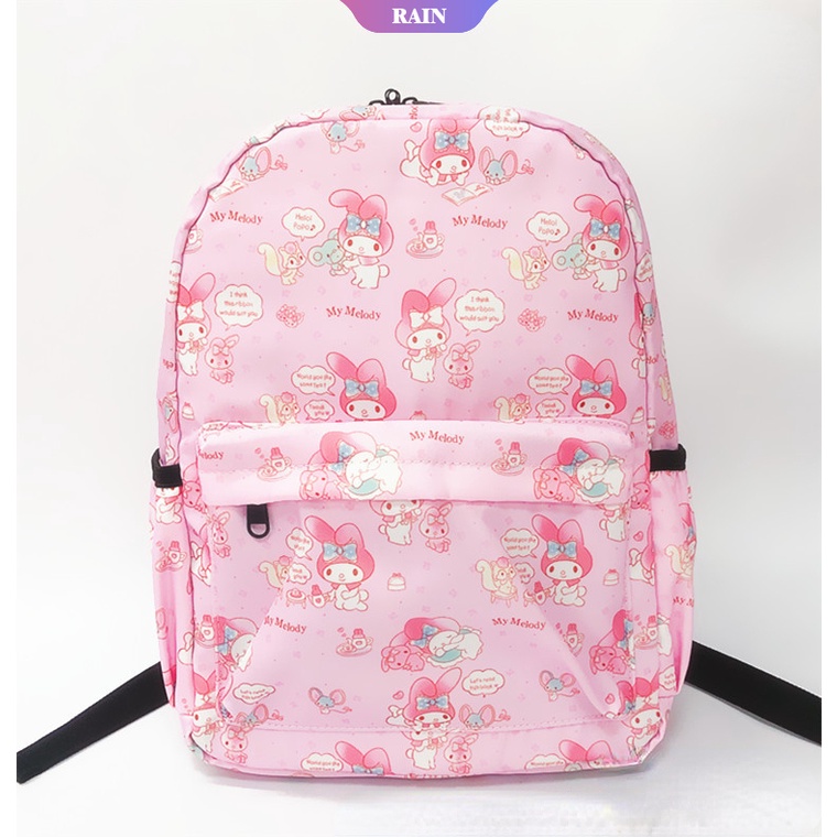 Ba Lô Vải Oxford Chống Thấm Nước Họa Tiết Hoạt Hình My Melody Hello Kitty Cinnamoroll Cho Học Sinh [RAIN]