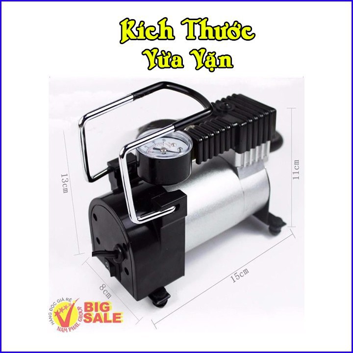 Bơm Hơi Điện Ôtô Xe Máy Mini 12V 💢GIÁ ƯU ĐÃI CỰC TỐT💢  Bơm Siêu Khỏe- Mẫu Mã Sang Đẹp