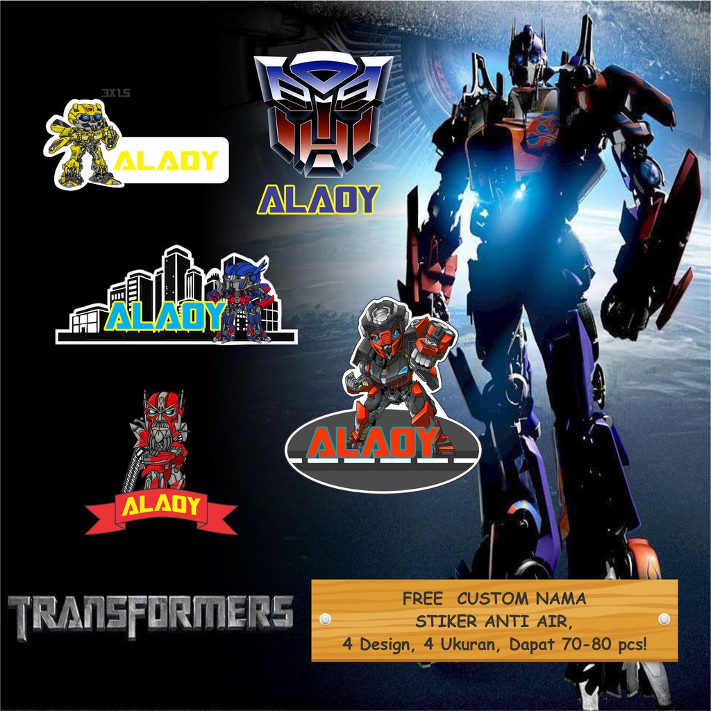 Transformer Name Sticker Dán Trang Trí Hình Transformer Độc Đáo