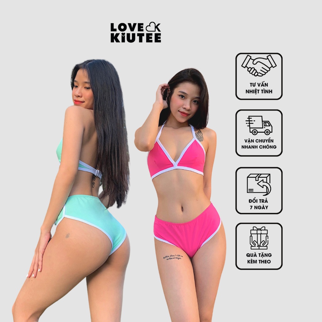 Nguyên bộ áo quần Bralette cột cổ và Hipster cá tính dành cho bạn gái LOVEKIUTEE