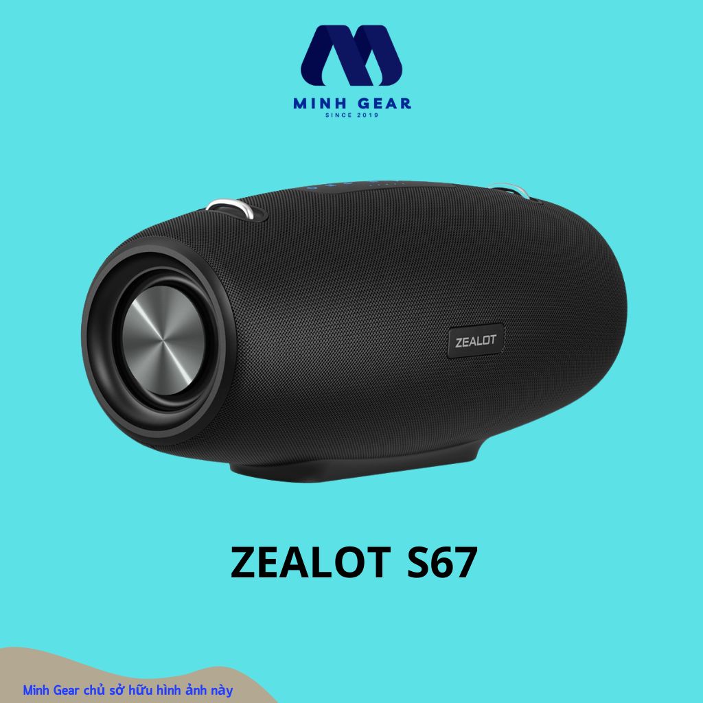 Loa bluetooth Zealot S67 mini di động, loa cầm tay âm thanh sống động, âm bass siêu trầm nghe nhạc cực đỉnh