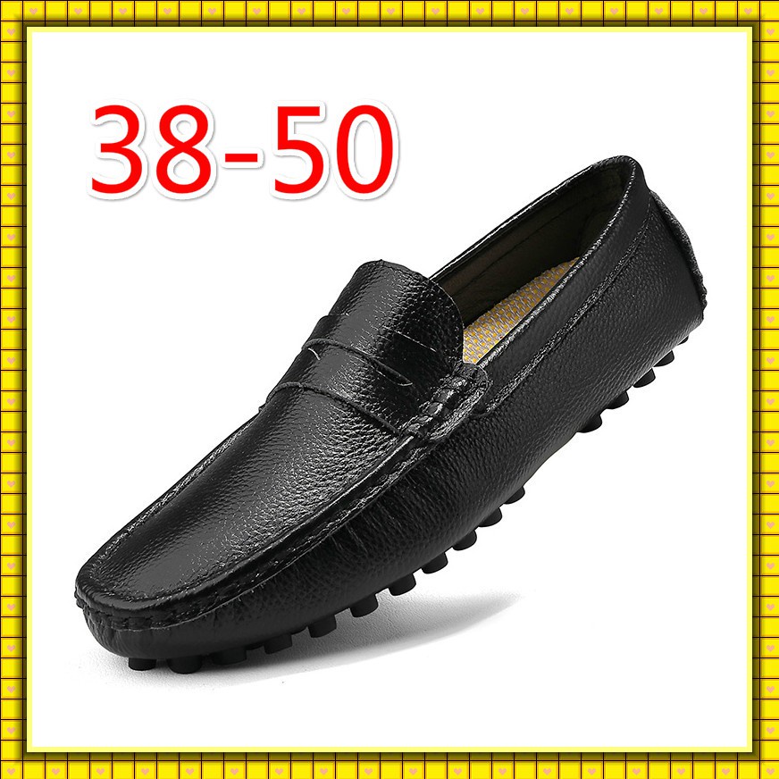 Giày Lười Chất Liệu Bằng Da Màu Trắng size Lớn 45 46 47 48 Dành Cho Nam Giày Thể Thao Thiết Kế Đơn Giản Thời Trang Trẻ Trung