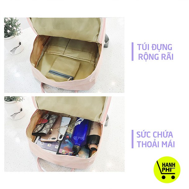 [Giảm 30K Nhập GTFEB199862] BALO VẢI THỜI TRANG PHONG CÁCH HÀN QUỐC WAWAL (HỒNG/XANH)