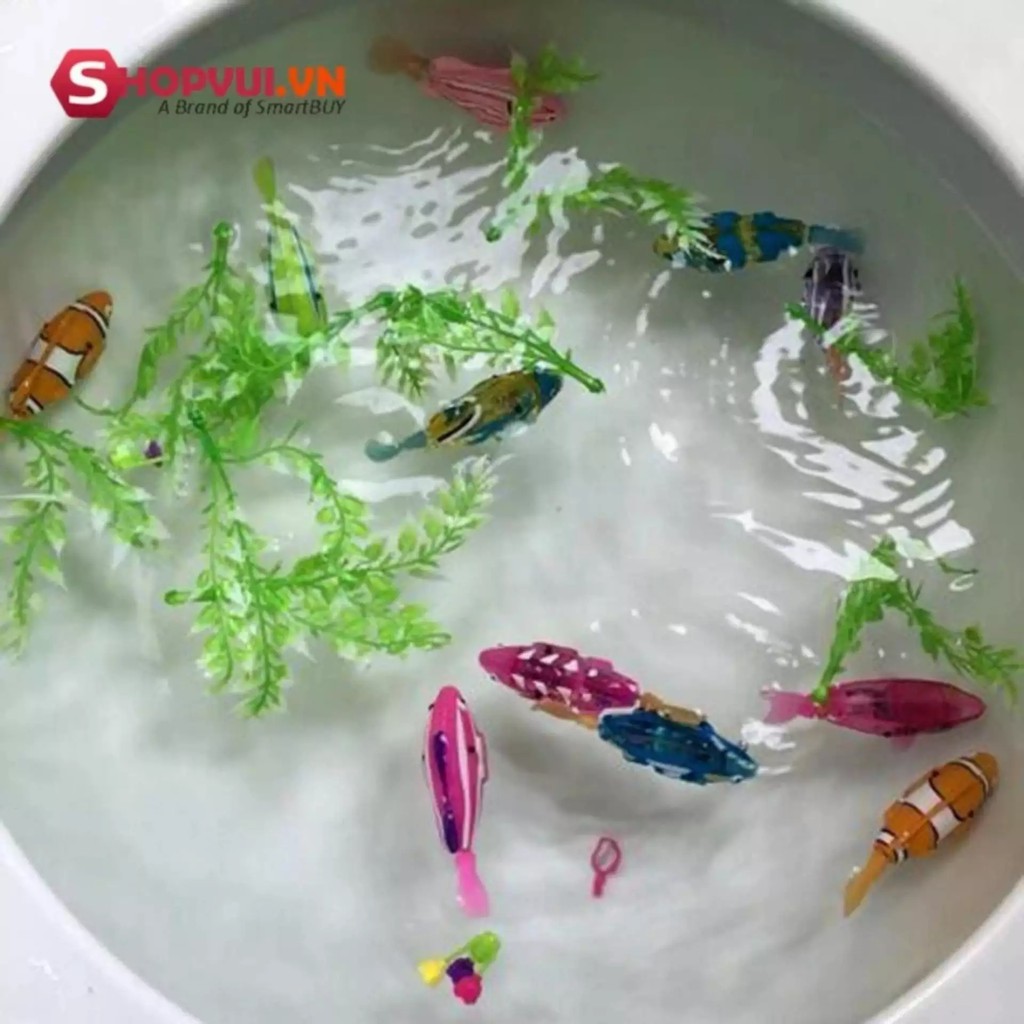 Đồ chơi 3 con cá tự bơi Robo Fish có đèn led ( ngộ ngĩnh)