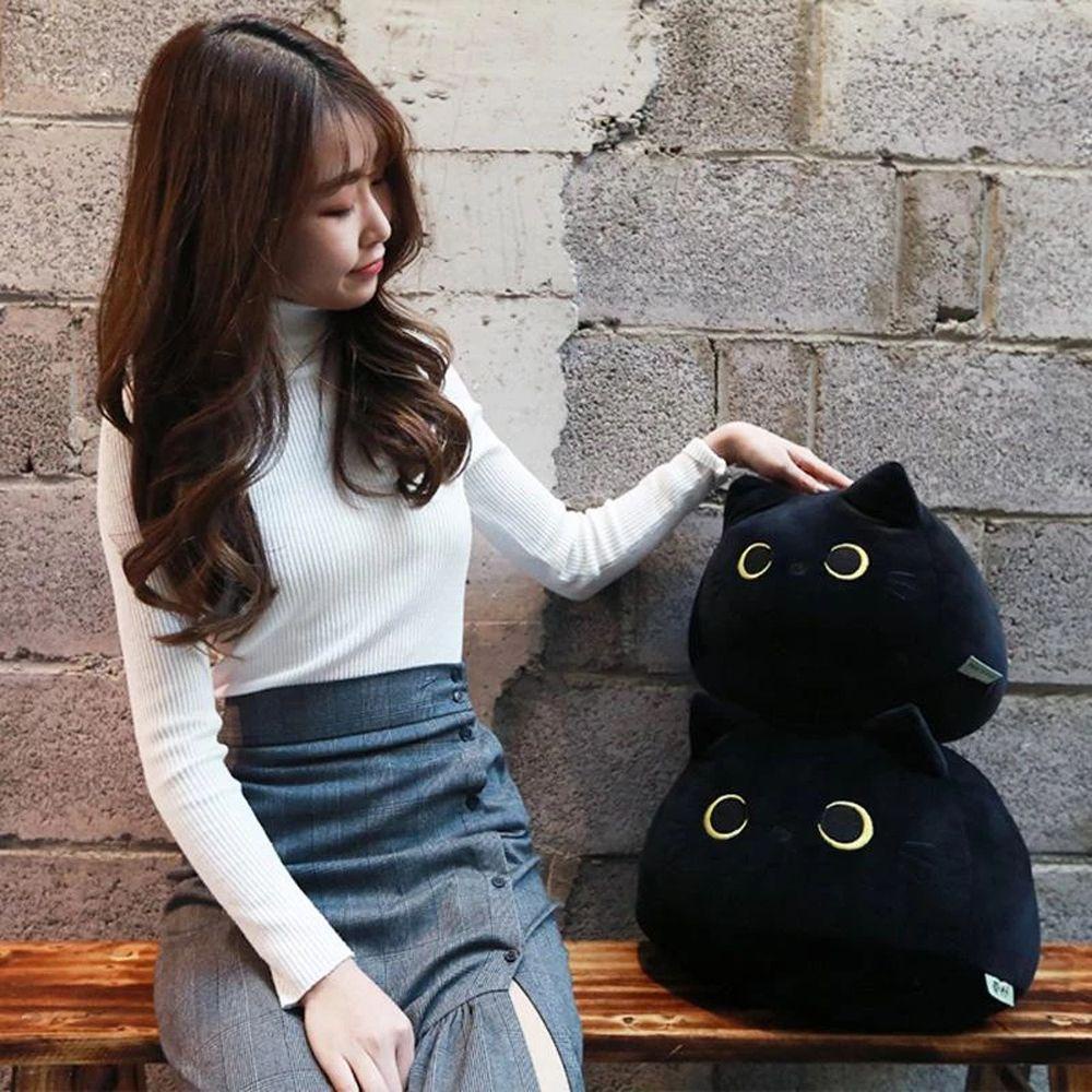 LILYES Mèo Đen Nhồi Bông Mềm Mại Dùng Làm Quà Tặng Valentine