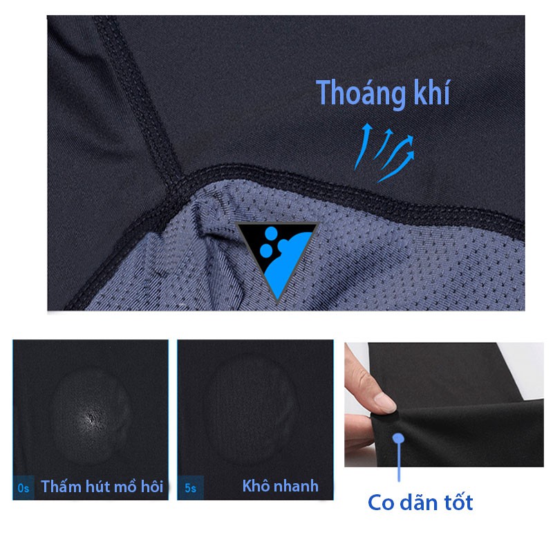 Áo Thể Thao Nam Cao Cấp Thun Lạnh Lỗ Kim Ở Cổ Sườn Eo Thoáng Khí QA06