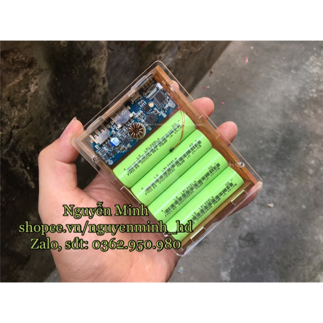 Box sạc dự phòng mica hỗ trợ sạc nhanh sử dụng mạch ROMOSS RT10 PRO (box không pin)