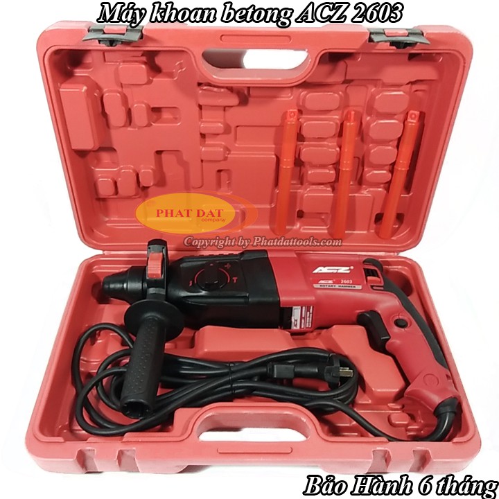 Máy khoan Betong ACZ 2603 Chính hãng-Tặng kèm 4 mũi khoan betong