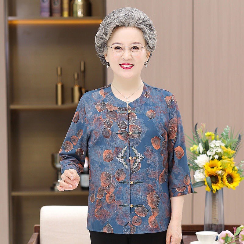 ÁO SƠ MI DỰ TIỆC CAO CẤP NGƯỜI GIÀ TRUNG NIÊN, lá phong mới