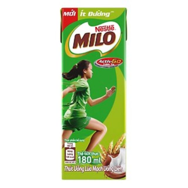 1 thùng sữa milo ít đường 180ml