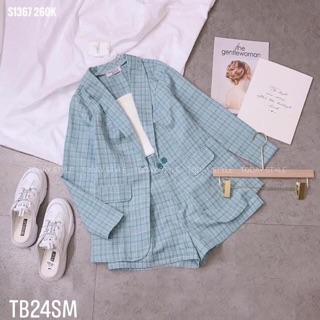 Set vest caro 3 món quần đùi
