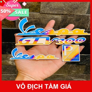 Bộ tem titan VESPA các dòng xe đẹp sang chảnh